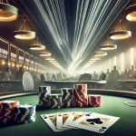 Top-down illustration of poker starting hands, range charts, and chips on a felt table representing preflop strategy concepts.