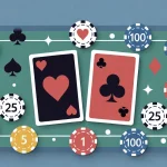 Poker cards and chips illustration