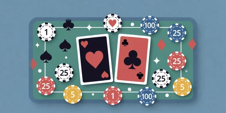 Poker cards and chips illustration