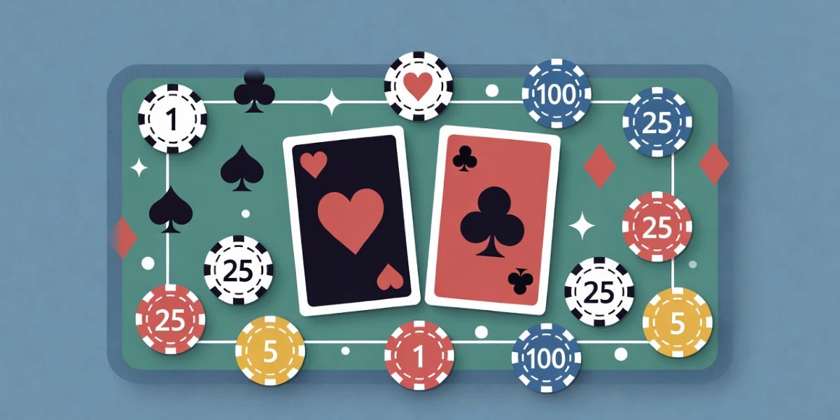 Poker cards and chips illustration