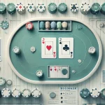Poker table with aces